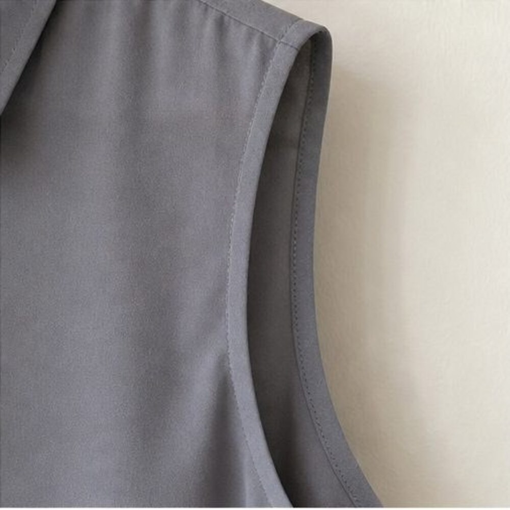 Gray Button Blouse - Picture 5 of 6